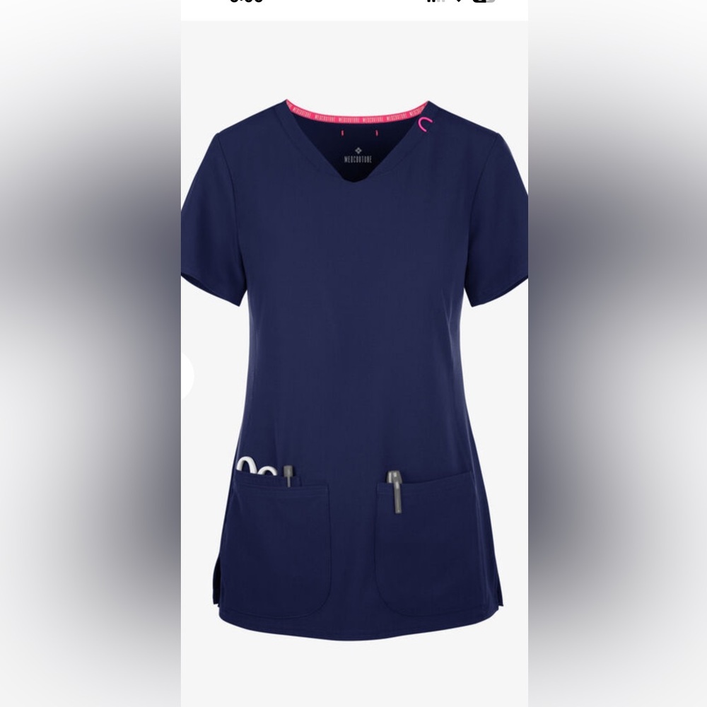 Med Conture Women's Navy Scrub Top